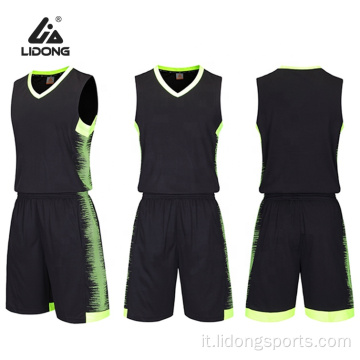 Design di maglia da basket personalizzato semplice set di maglie da basket